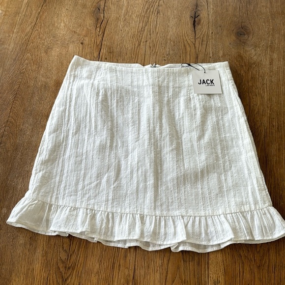 White Girl Junior Size Small ruffle - Picture 1 of 8